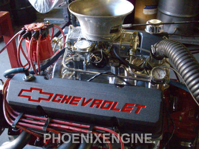 Chevy 383 CI, midnight Rocky Iron turnkey engine